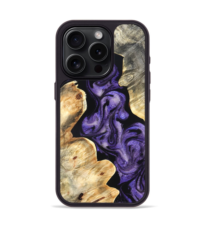 iPhone 15 Pro Wood Phone Case - Matie (Purple, 827817)