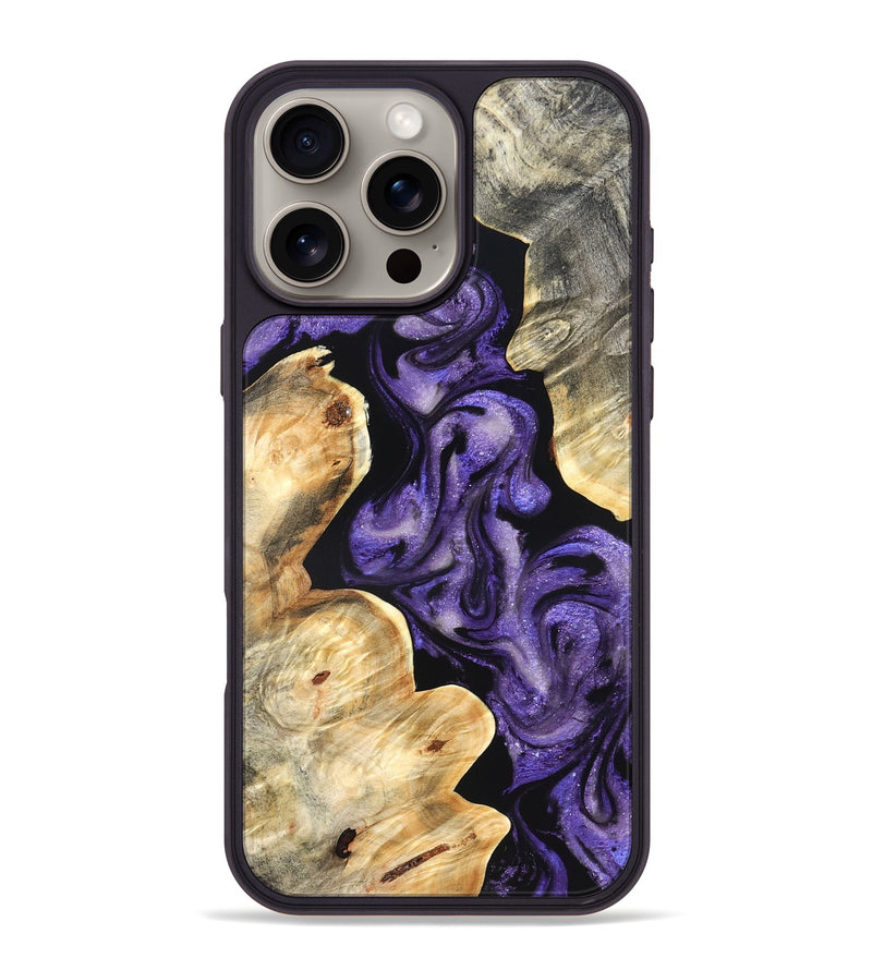 iPhone 16 Pro Max Wood Phone Case - Matie (Purple, 827817)