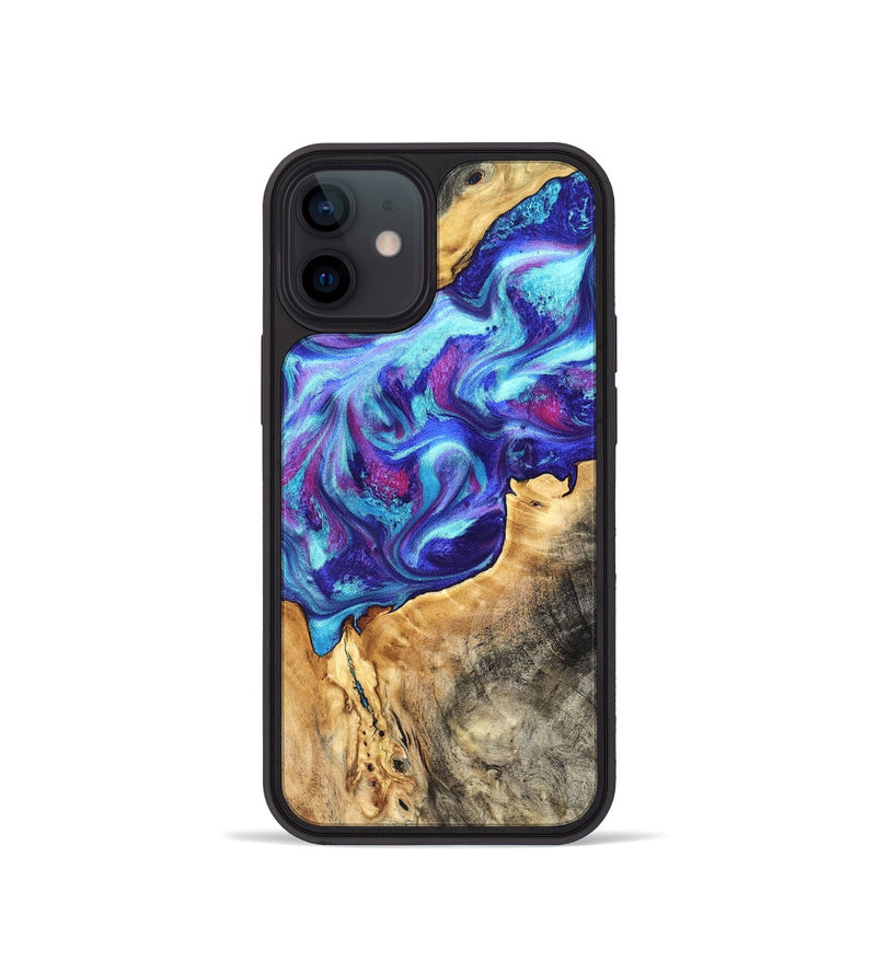 iPhone 12 mini Wood Phone Case - Elmo (Purple, 827819)