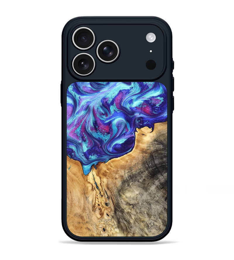 iPhone 17 Pro Max Wood Phone Case - Elmo (Purple, 827819)