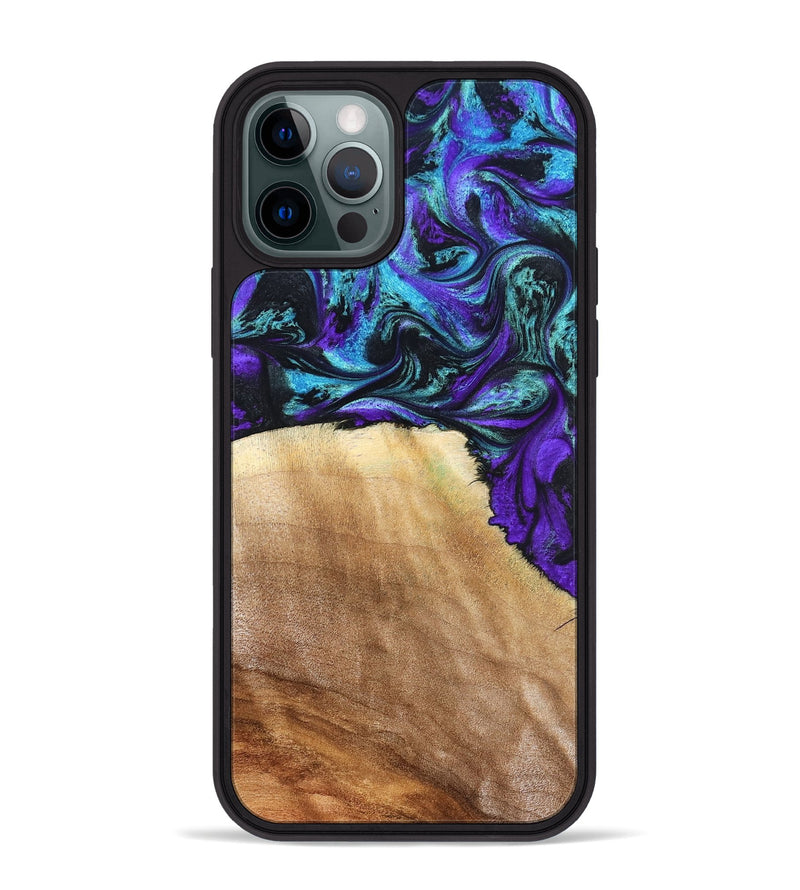 iPhone 12 Pro Max Wood Phone Case - Lilla (Purple, 827820)