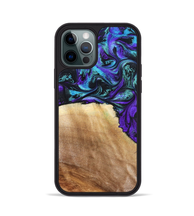 iPhone 12 Pro Wood Phone Case - Lilla (Purple, 827820)