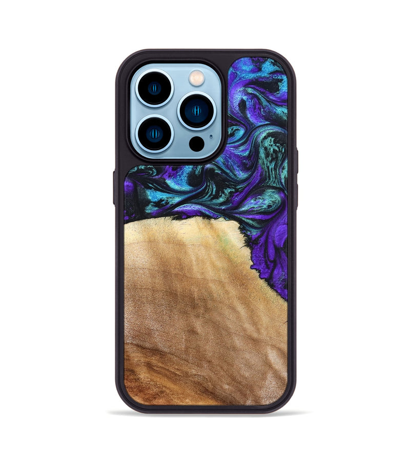 iPhone 14 Pro Wood Phone Case - Lilla (Purple, 827820)