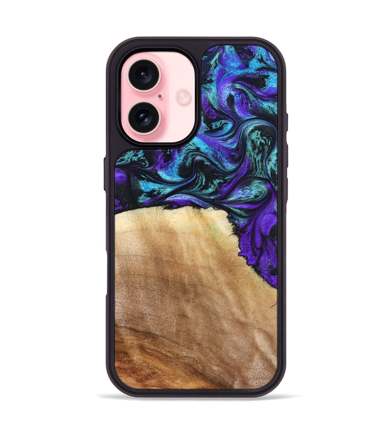iPhone 16 Wood Phone Case - Lilla (Purple, 827820)