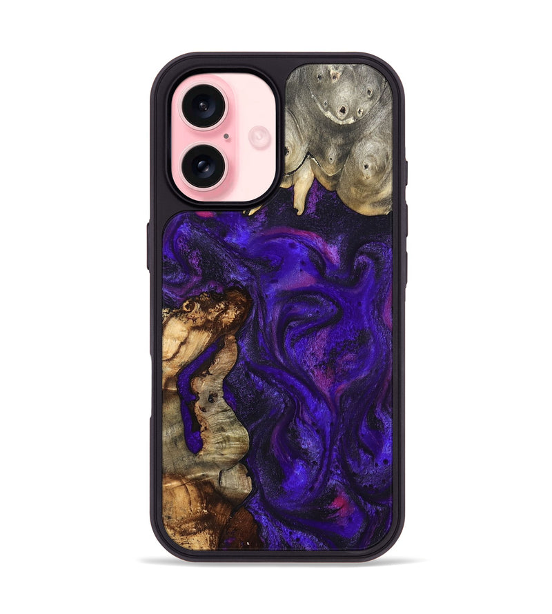 iPhone 16 Wood Phone Case - Deja (Purple, 827821)