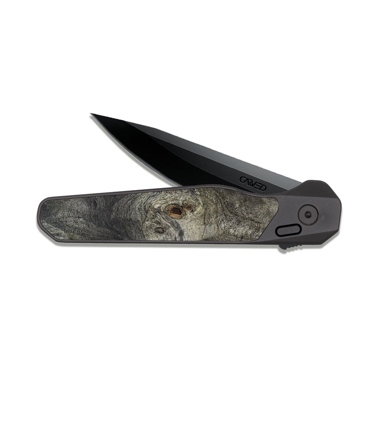 EDC Dark Slate Wood Pocket Knife - Adah (Wood Burl, 827835)