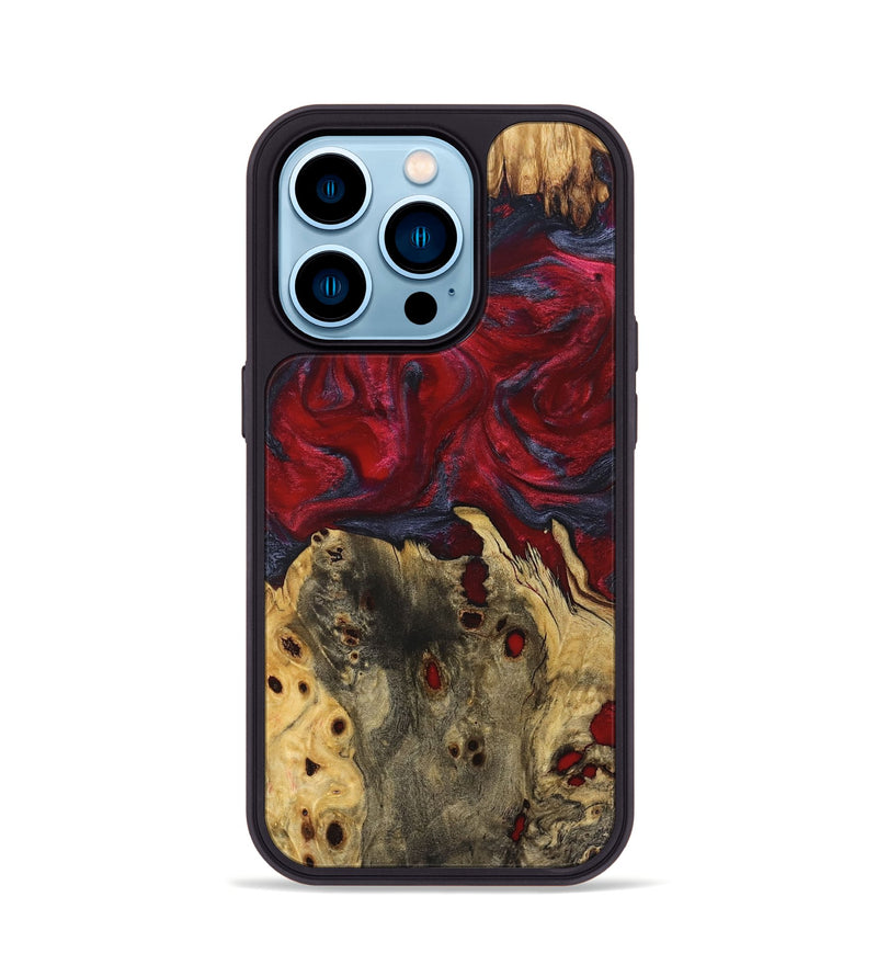 iPhone 14 Pro Wood Phone Case - Jeramy (Red, 827838)