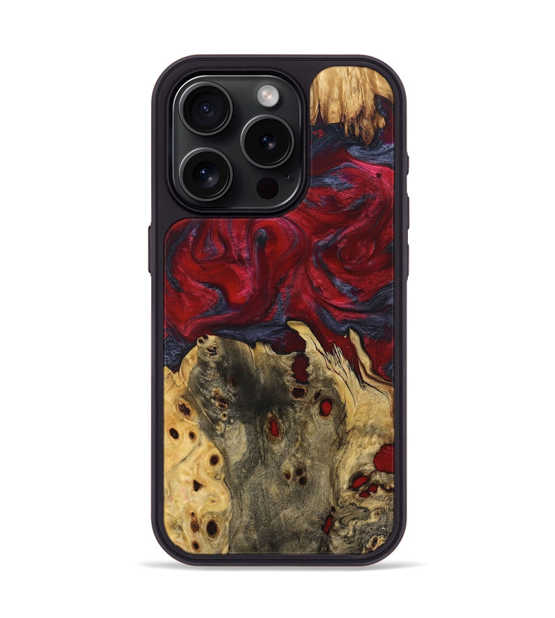 iPhone 15 Pro Wood Phone Case - Jeramy (Red, 827838)