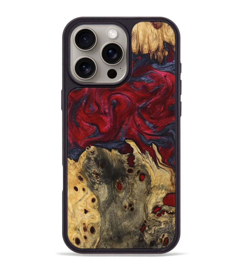 iPhone 16 Pro Max Wood Phone Case - Jeramy (Red, 827838)