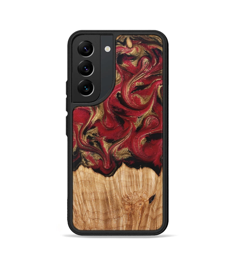 Galaxy S22 Wood Phone Case - Nancy (Red, 827839)