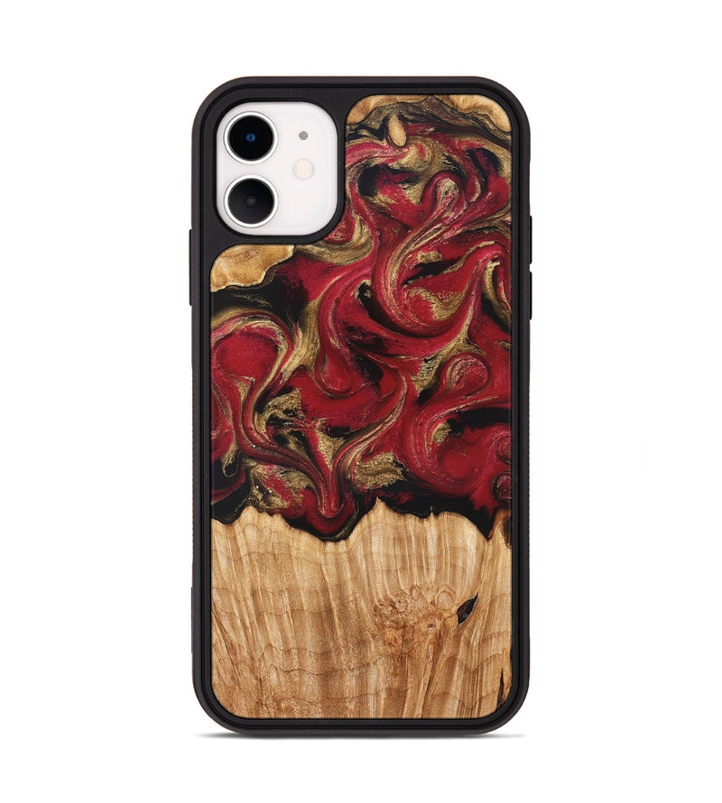 iPhone 11 Wood Phone Case - Nancy (Red, 827839)