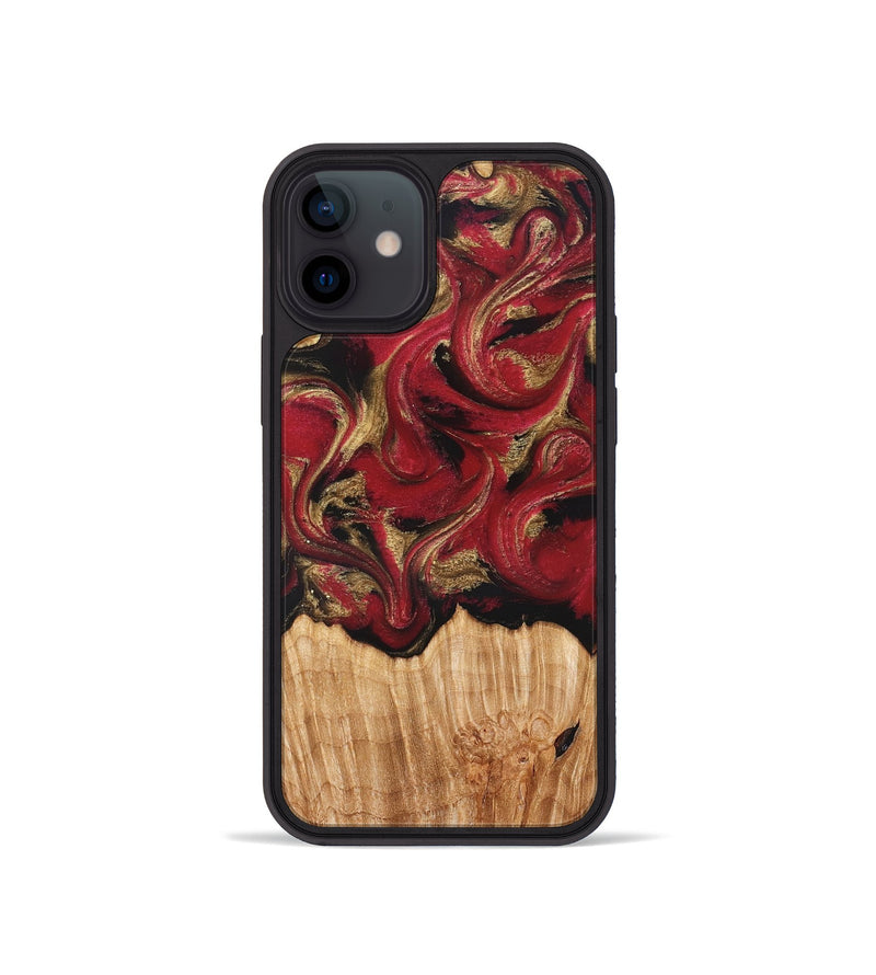iPhone 12 mini Wood Phone Case - Nancy (Red, 827839)