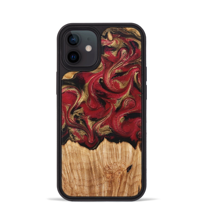 iPhone 12 Wood Phone Case - Nancy (Red, 827839)