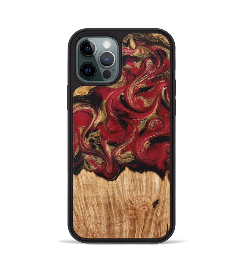 iPhone 12 Pro Wood Phone Case - Nancy (Red, 827839)