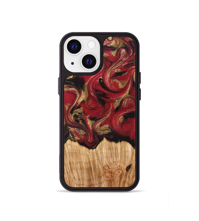 iPhone 13 mini Wood Phone Case - Nancy (Red, 827839)