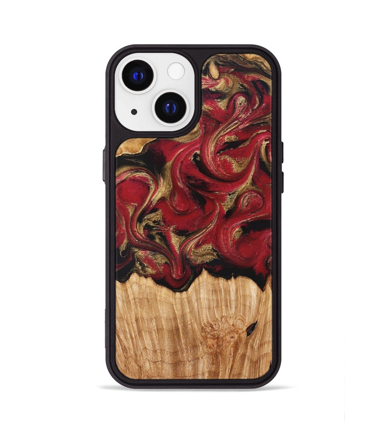 iPhone 13 Wood Phone Case - Nancy (Red, 827839)