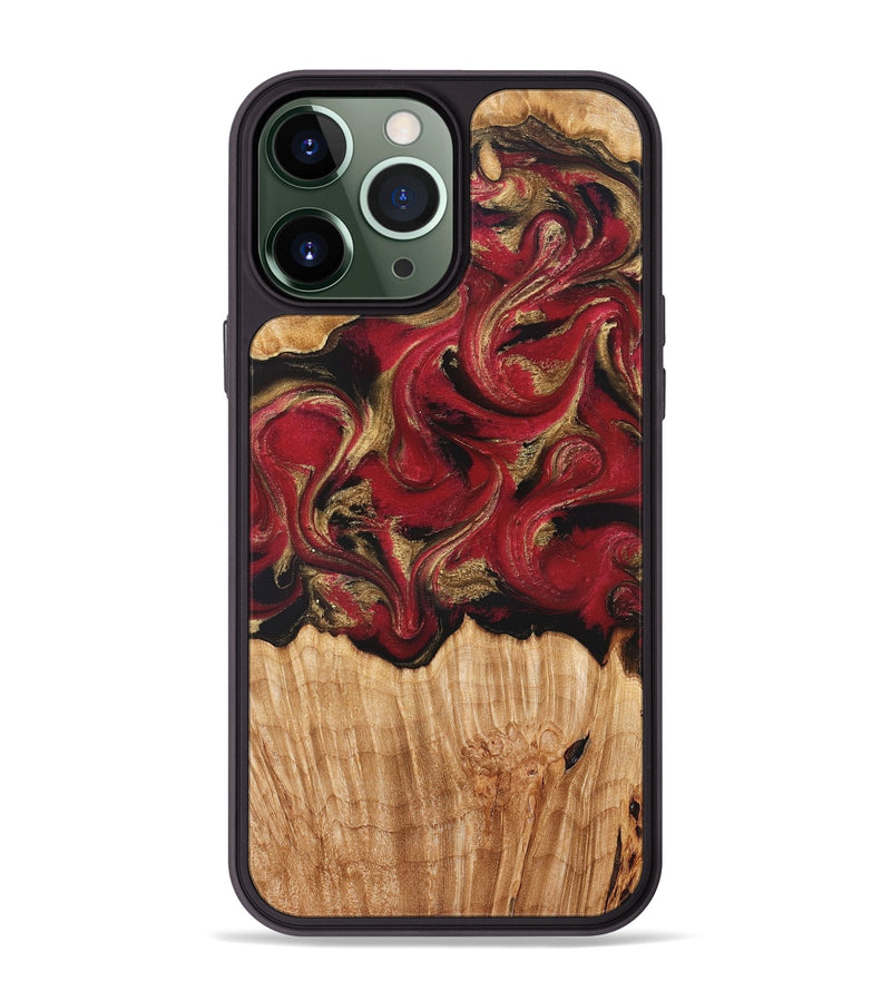 iPhone 13 Pro Max Wood Phone Case - Nancy (Red, 827839)