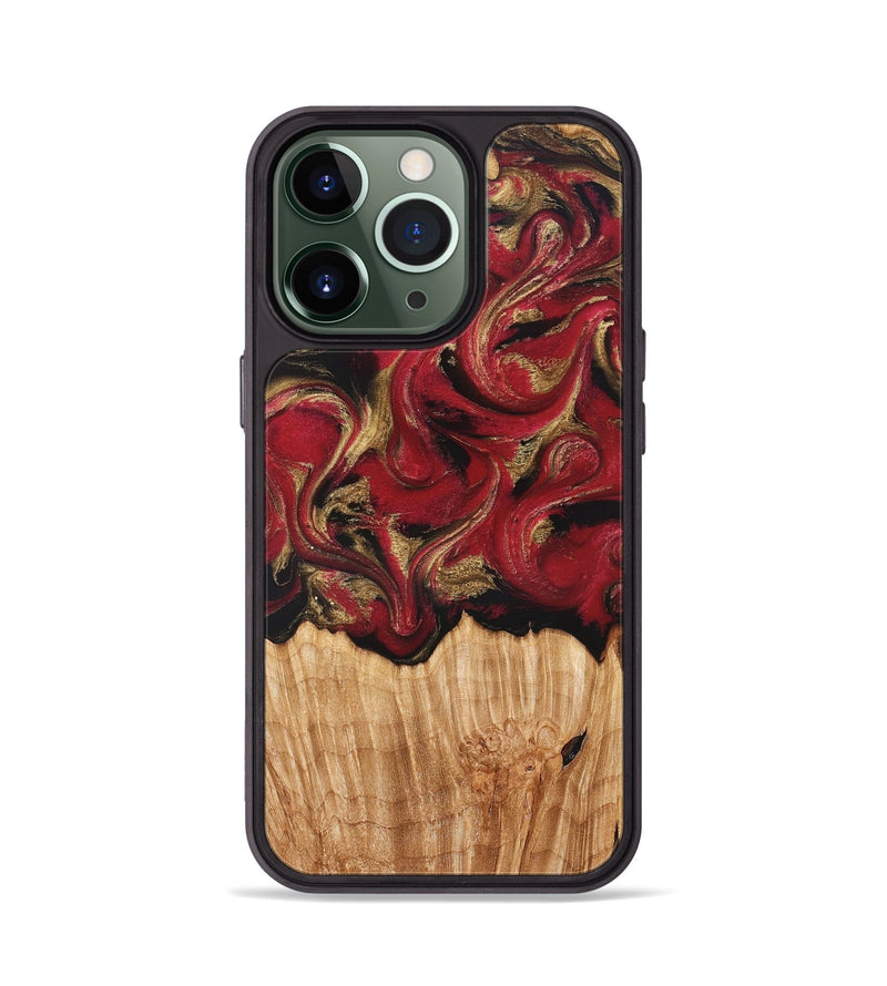 iPhone 13 Pro Wood Phone Case - Nancy (Red, 827839)