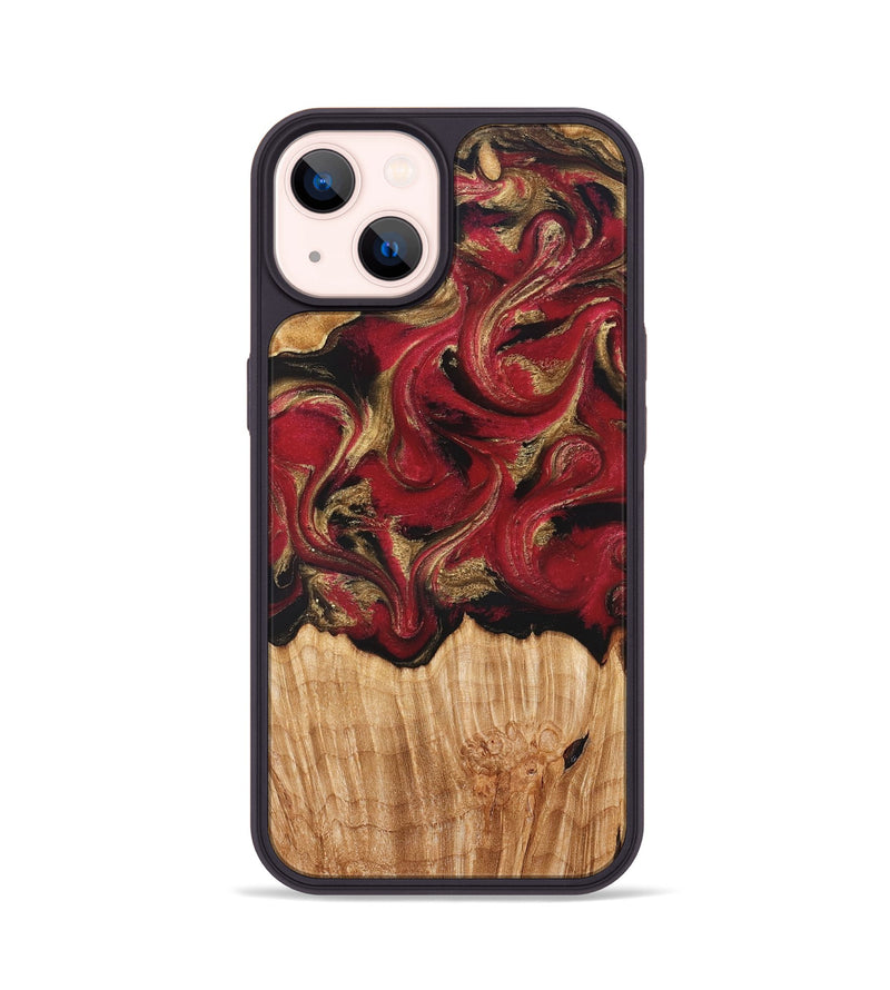 iPhone 14 Wood Phone Case - Nancy (Red, 827839)