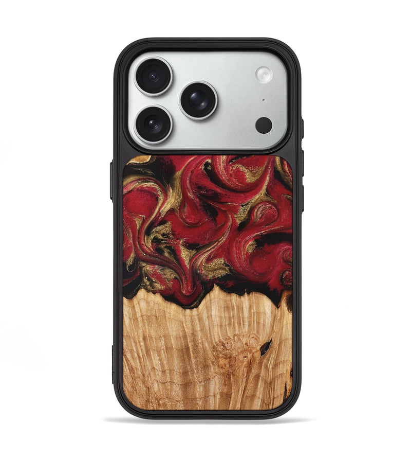 iPhone 18 Pro Wood Phone Case - Nancy (Red, 827839)