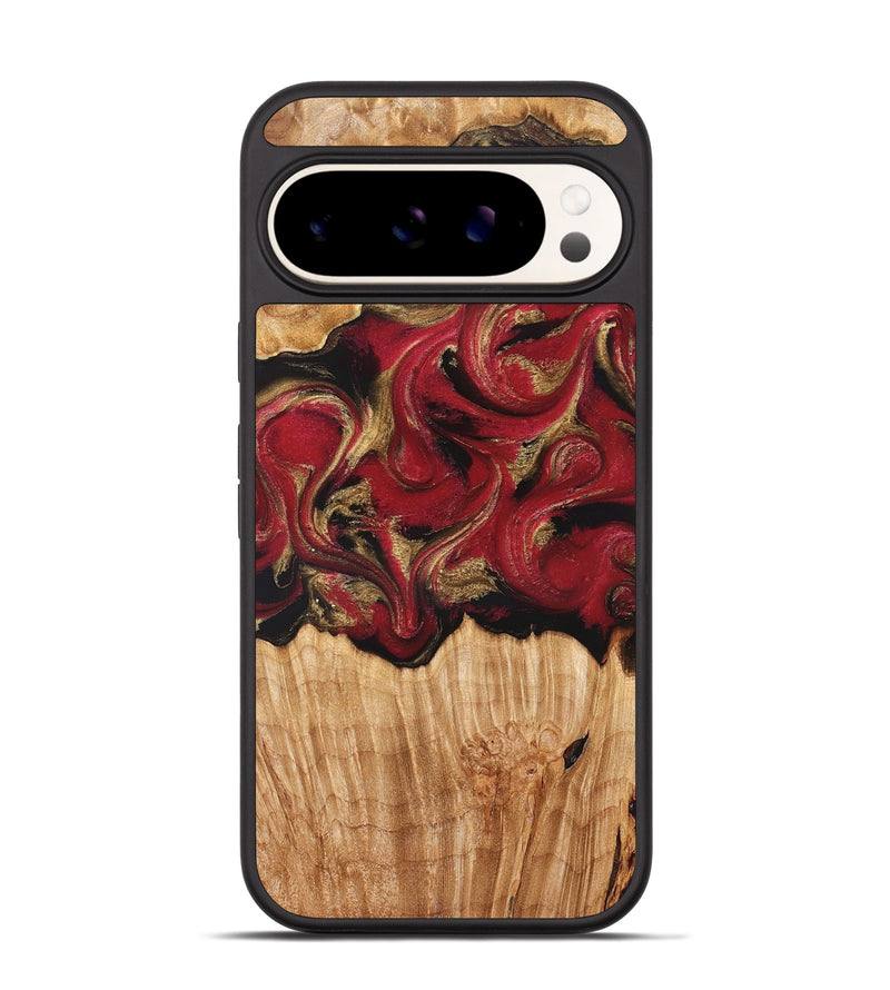 Pixel 9 Pro Wood Phone Case - Nancy (Red, 827839)