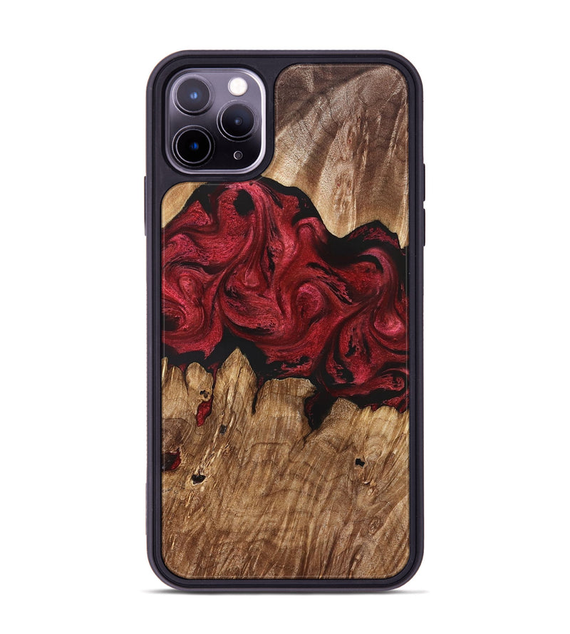 iPhone 11 Pro Max Wood Phone Case - Rudy (Red, 827840)