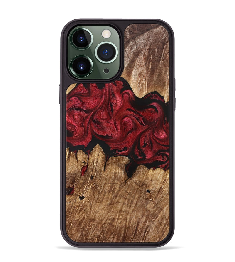 iPhone 13 Pro Max Wood Phone Case - Rudy (Red, 827840)