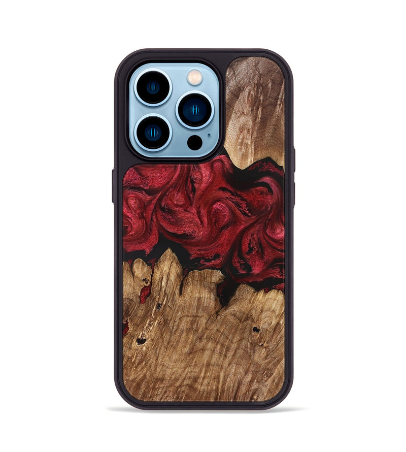 iPhone 14 Pro Wood Phone Case - Rudy (Red, 827840)