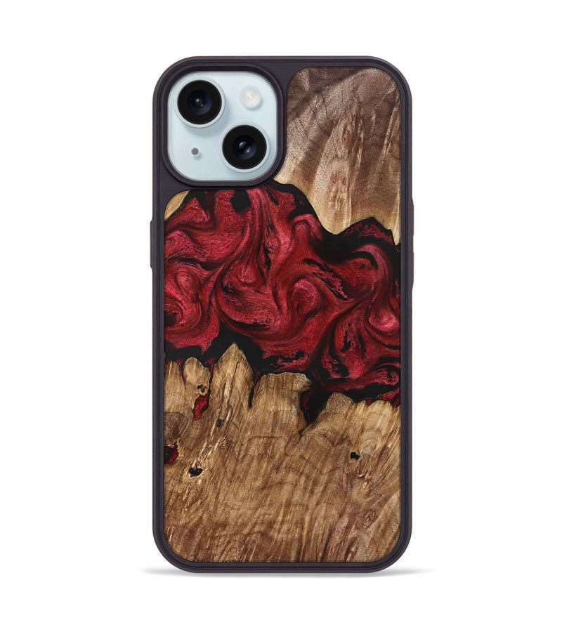 iPhone 15 Wood Phone Case - Rudy (Red, 827840)