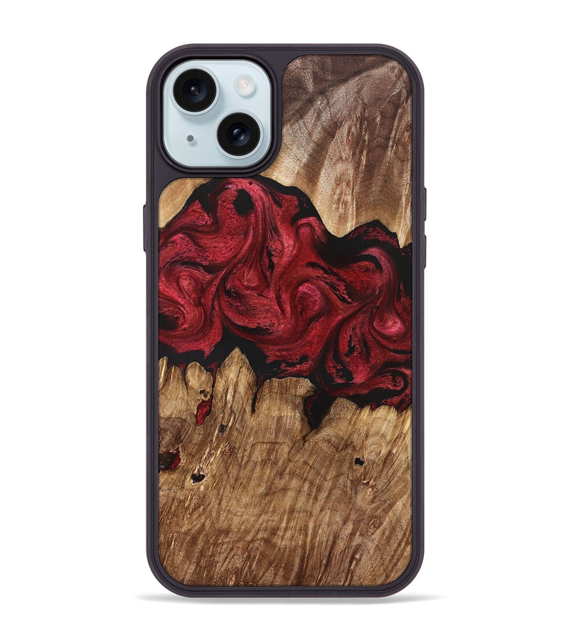 iPhone 15 Plus Wood Phone Case - Rudy (Red, 827840)