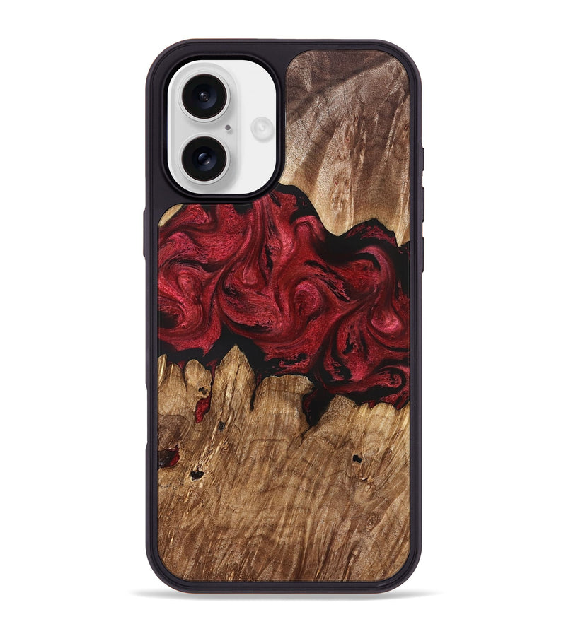 iPhone 16 Plus Wood Phone Case - Rudy (Red, 827840)
