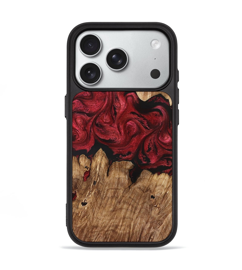 iPhone 18 Pro Wood Phone Case - Rudy (Red, 827840)