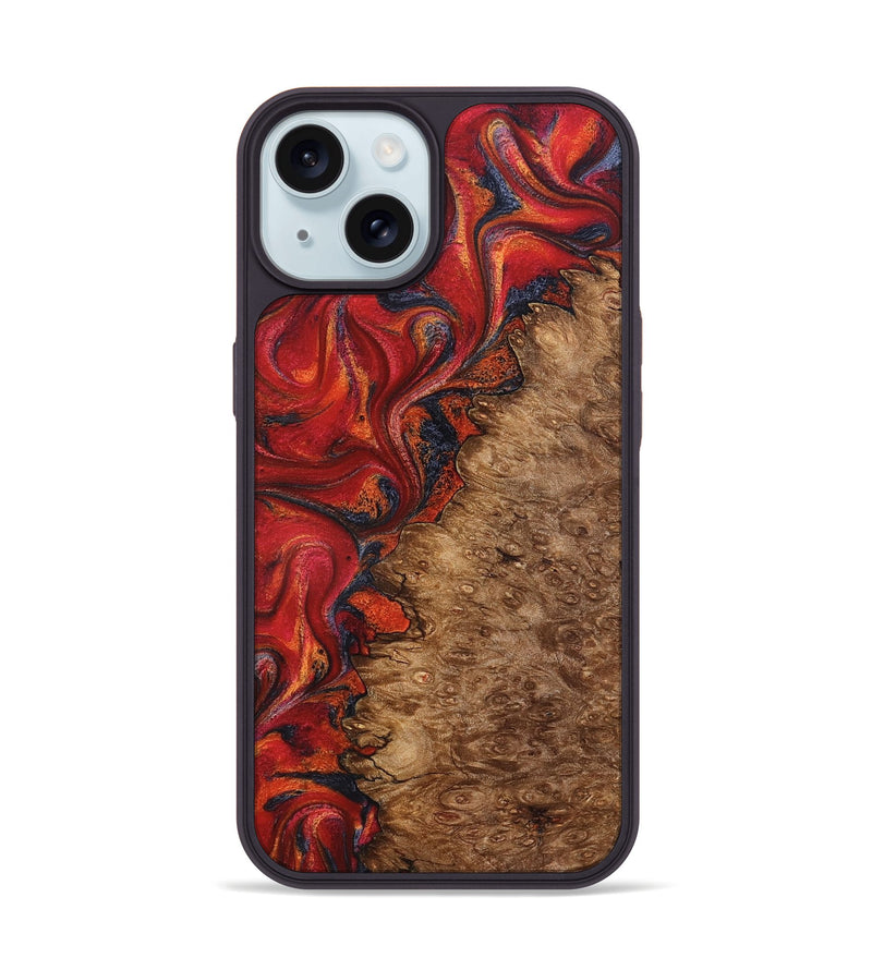 iPhone 15 Wood Phone Case - Kiarra (Red, 827841)