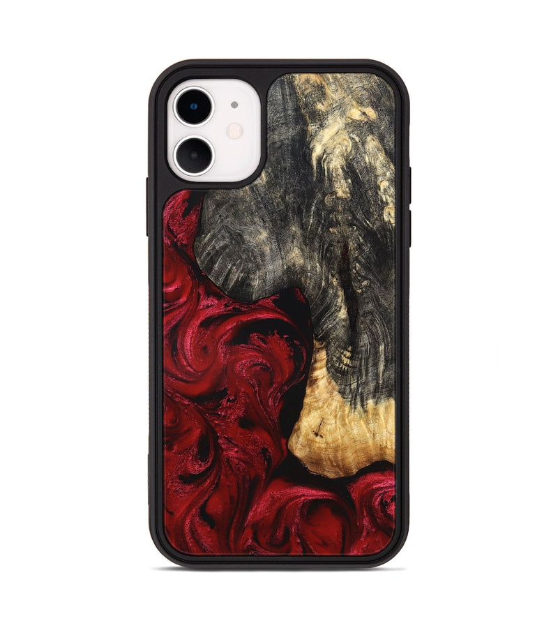 iPhone 11 Wood Phone Case - Ashly (Red, 827842)