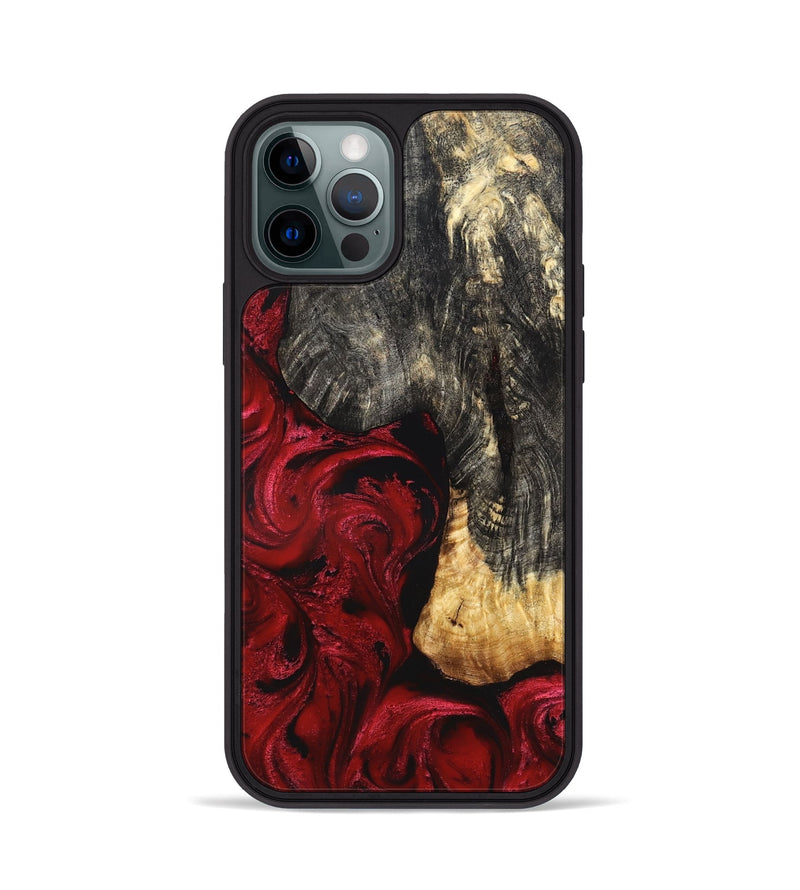 iPhone 12 Pro Wood Phone Case - Ashly (Red, 827842)