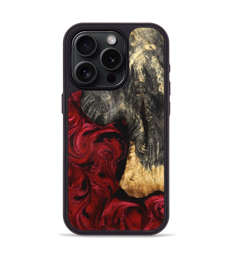 iPhone 15 Pro Wood Phone Case - Ashly (Red, 827842)
