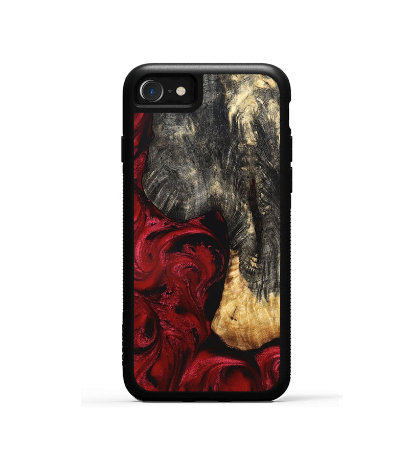 iPhone SE Wood Phone Case - Ashly (Red, 827842)