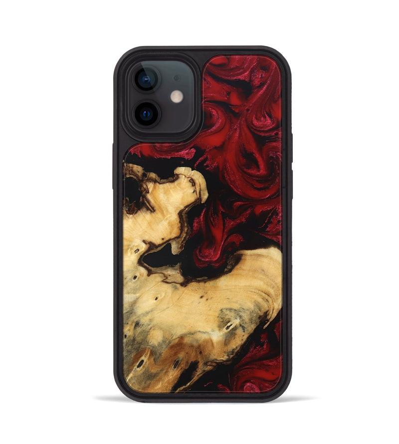 iPhone 12 Wood Phone Case - Jami (Red, 827845)