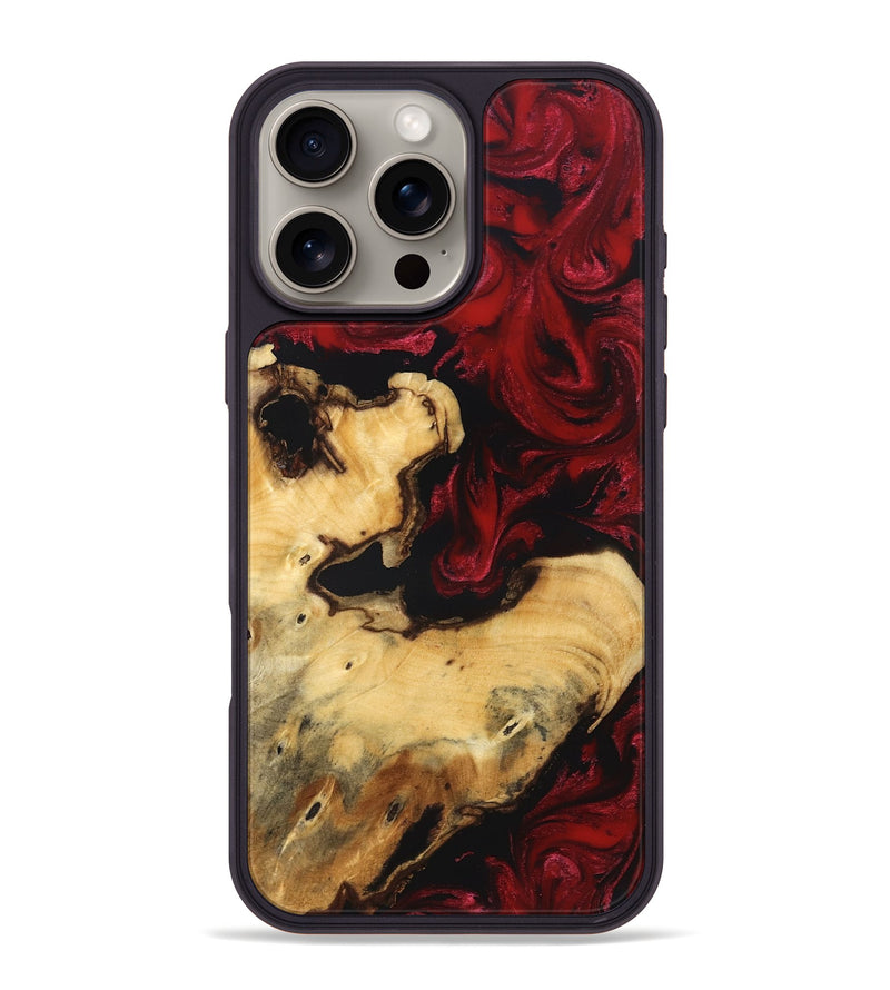 iPhone 16 Pro Max Wood Phone Case - Jami (Red, 827845)