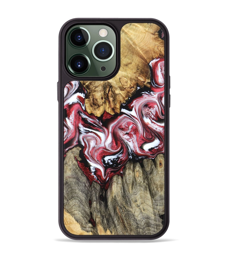 iPhone 13 Pro Max Wood Phone Case - Brody (Red, 827846)