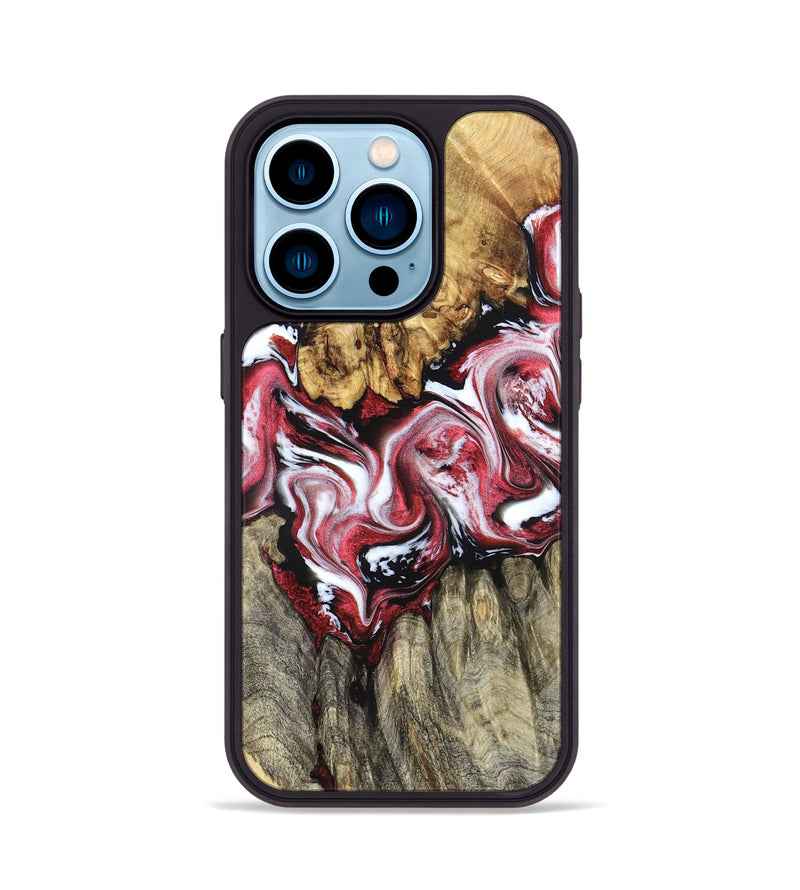 iPhone 14 Pro Wood Phone Case - Brody (Red, 827846)