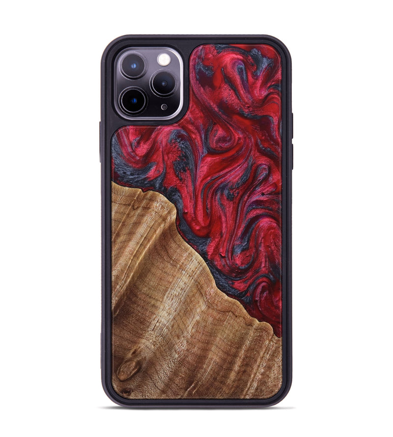 iPhone 11 Pro Max Wood Phone Case - Maren (Red, 827847)