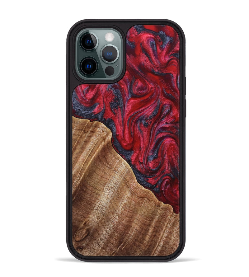 iPhone 12 Pro Max Wood Phone Case - Maren (Red, 827847)
