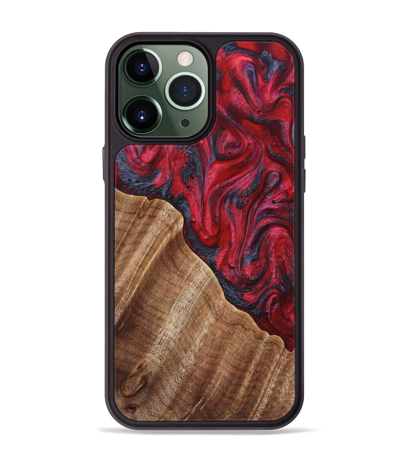 iPhone 13 Pro Max Wood Phone Case - Maren (Red, 827847)
