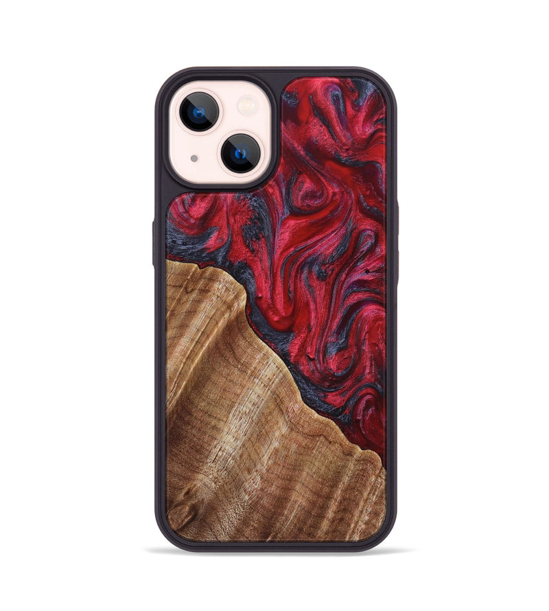 iPhone 14 Wood Phone Case - Maren (Red, 827847)