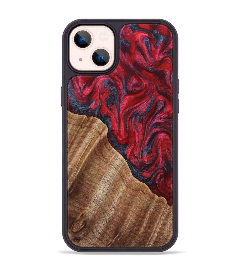 iPhone 14 Plus Wood Phone Case - Maren (Red, 827847)