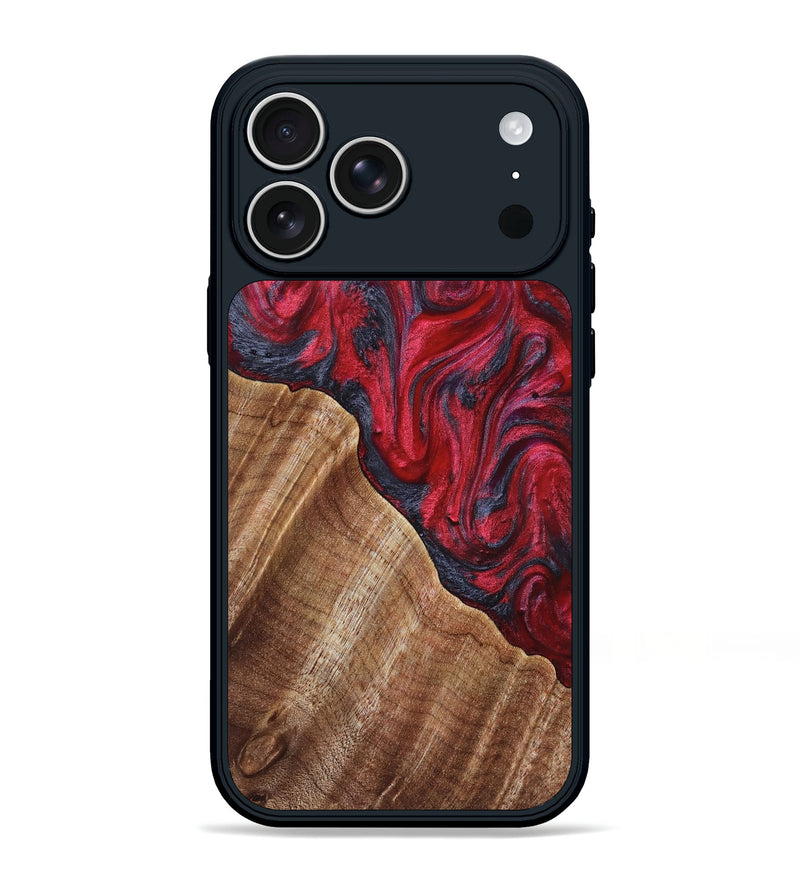 iPhone 17 Pro Max Wood Phone Case - Maren (Red, 827847)