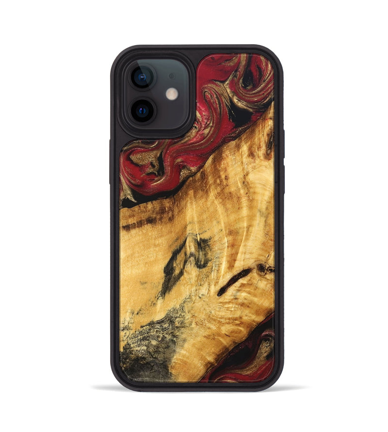 iPhone 12 Wood Phone Case - Maci (Red, 827848)