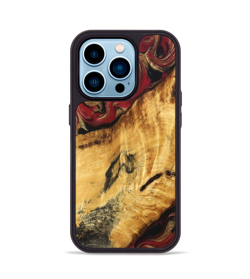 iPhone 14 Pro Wood Phone Case - Maci (Red, 827848)