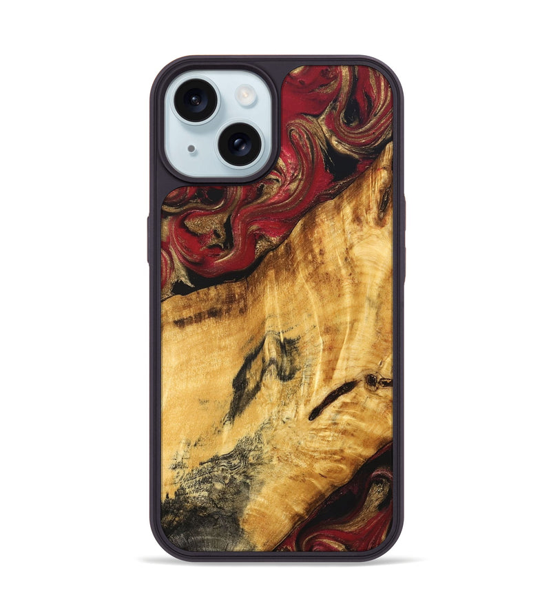 iPhone 15 Wood Phone Case - Maci (Red, 827848)